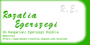 rozalia egerszegi business card